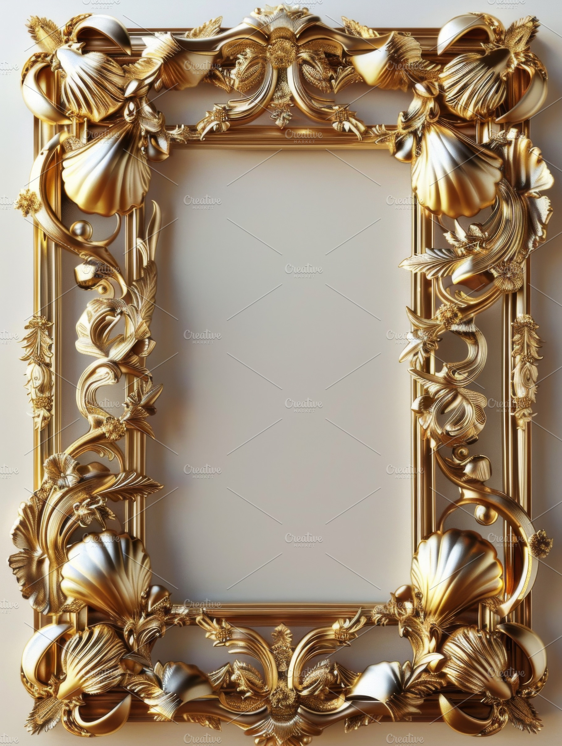 Gold decorative frame, an Arts & Entertainment Photo by Handmadefont