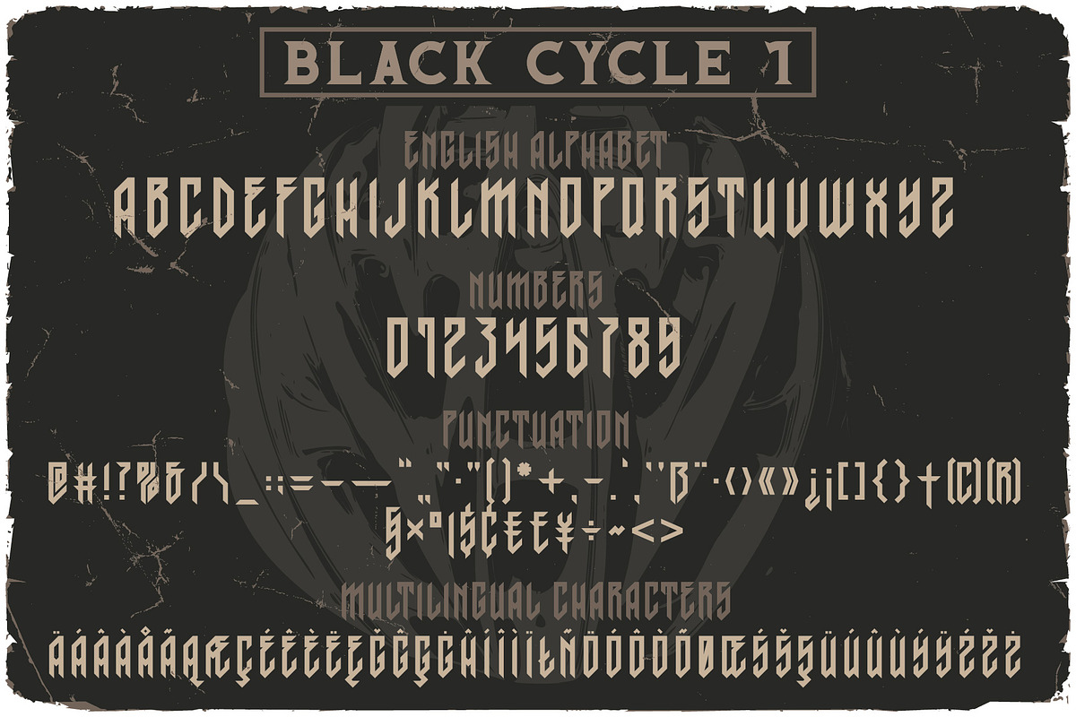 Black Cycle Font DUO, a Blackletter Font by VozzyStock (Photo 2 of 10)