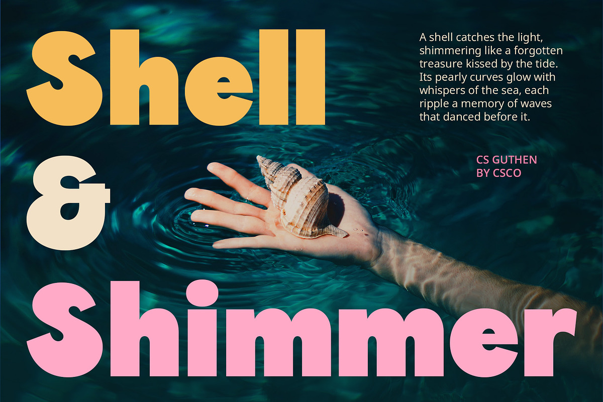 CS Guthen – Bold Font, a Sans Serif Font by Craft Supply Co. (Photo 4 of 8)