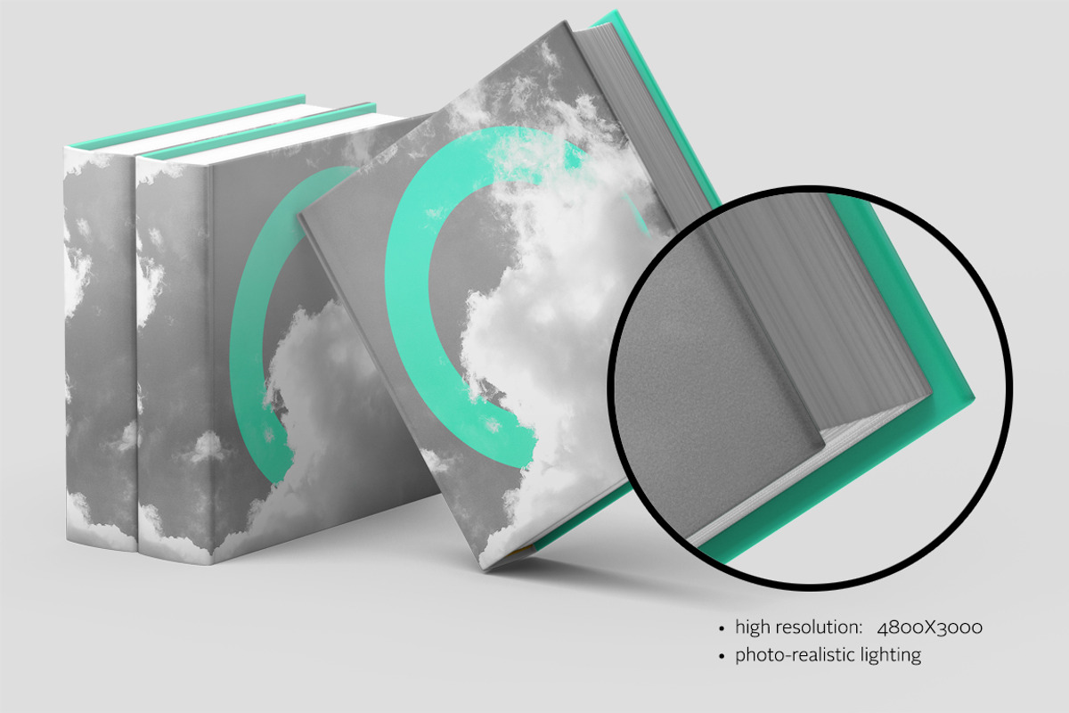 Square Hardcover Book Mock-up, a Print Template by Madbiologist (Photo 2 of 5)