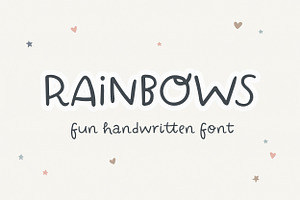 Rainbows | fun handwritten font, a Script Font by Point and Poem