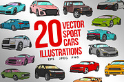 Sports Car Png Vector Illustrations, a Transportation Illustration by SCworkspace (Thumbnail 1 of 2)