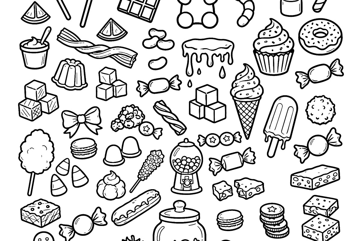 Hand drawn candy collection. Doodle, an Object Illustration by Voodz_shop (Photo 2 of 3)