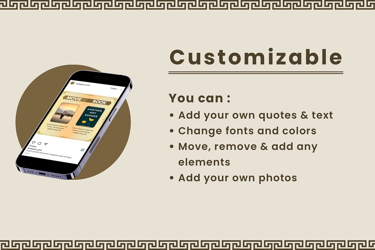 Bookstagram CANVA Instagram Template, a Social Media Template by Supriya Artwork (Photo 4 of 6)