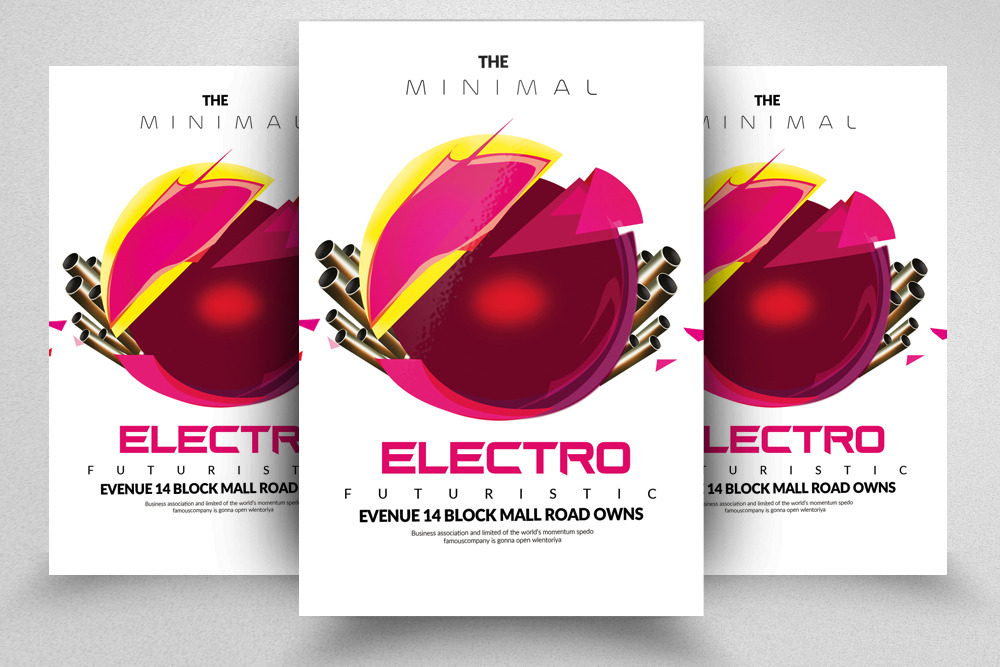 Electro Futuristic Flyers | Flyer Templates ~ Creative Market