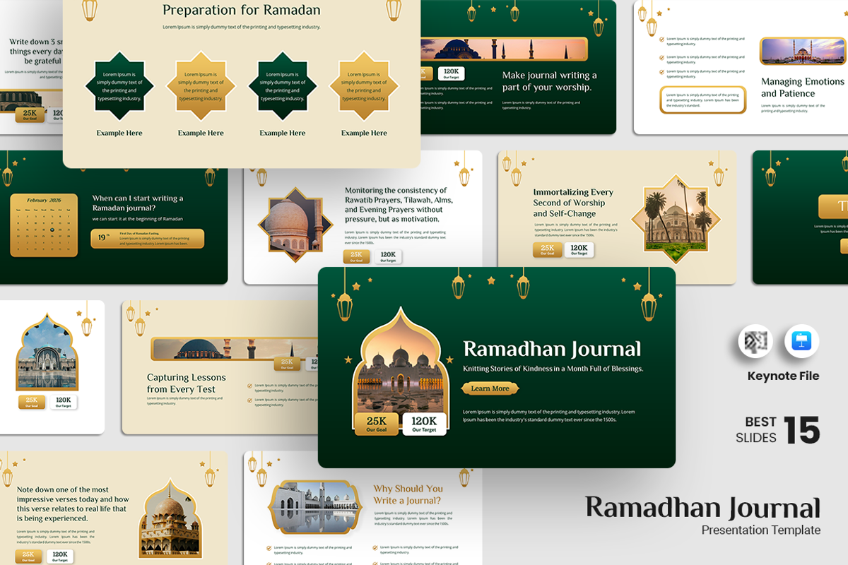 Ramadhan Journal - Keynote Template, a Presentation Template by Iqsiart Studio (Photo 1 of 3)