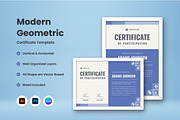 Modern Geometric Certificate Templat, a Print Template by twinstd (Thumbnail 1 of 3)