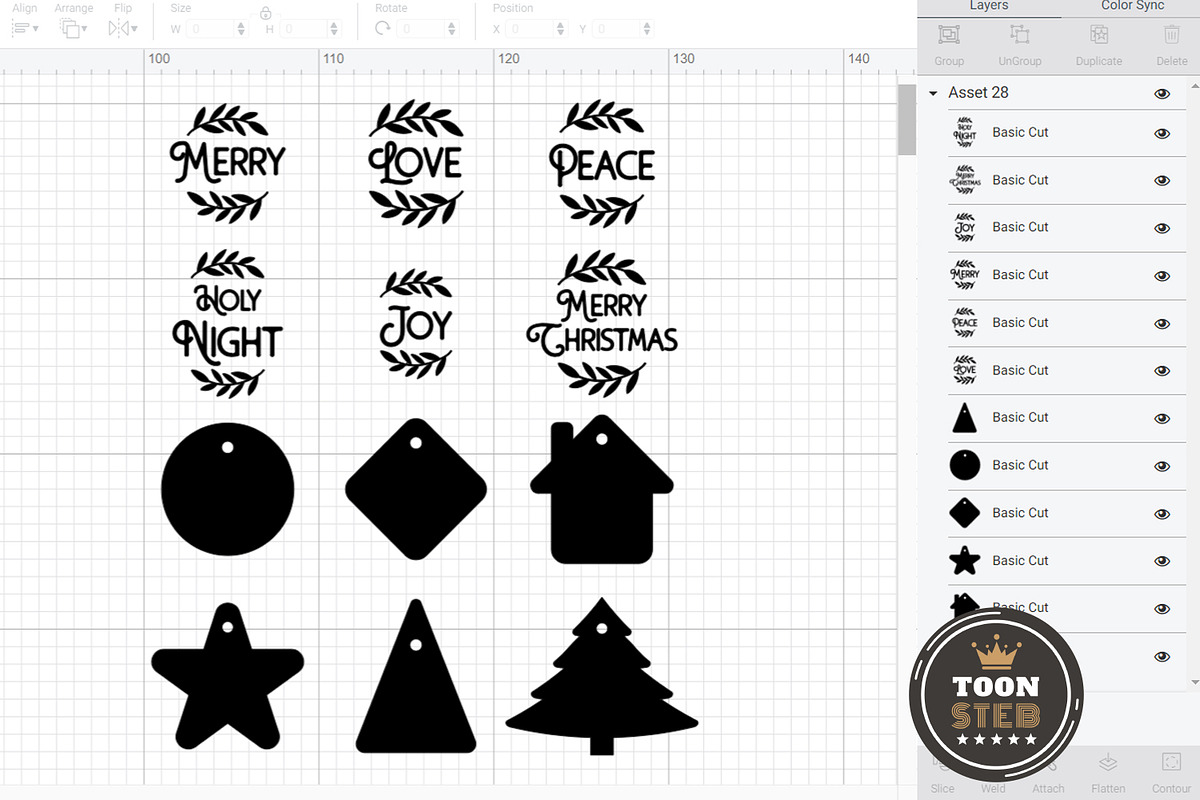 Christmas decorations svg Vol 1, a Decorative Illustration by Toonsteb (Photo 7 of 7)