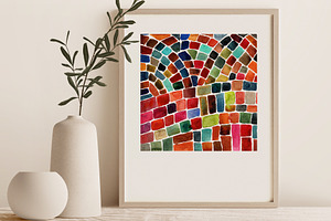 15 Watercolor Mosaic Backgrounds