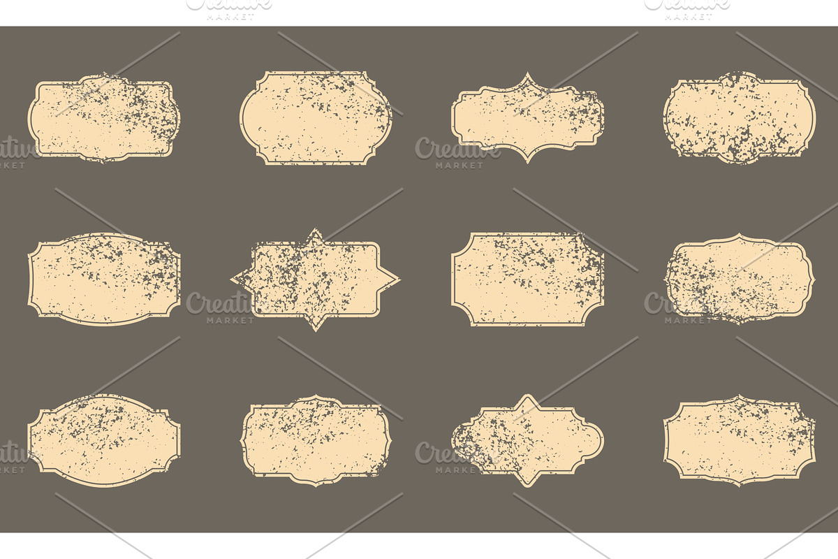 Retro Frame Set, an Illustration by Vector Creator