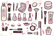 Cosmetics & Makeup kit +4 patterns, an Illustration by Hala (Thumbnail 1 of 4)