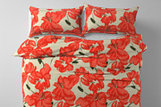 Red big blooms garden flowers, a Pattern Graphic by Nocito Design (Thumbnail 5 of 5)