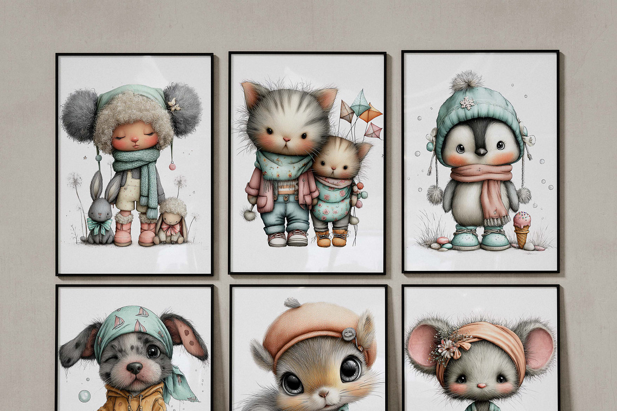 Whimsical Baby Animal Junk Journals, an Illustration by one-touch (Photo 6 of 9)