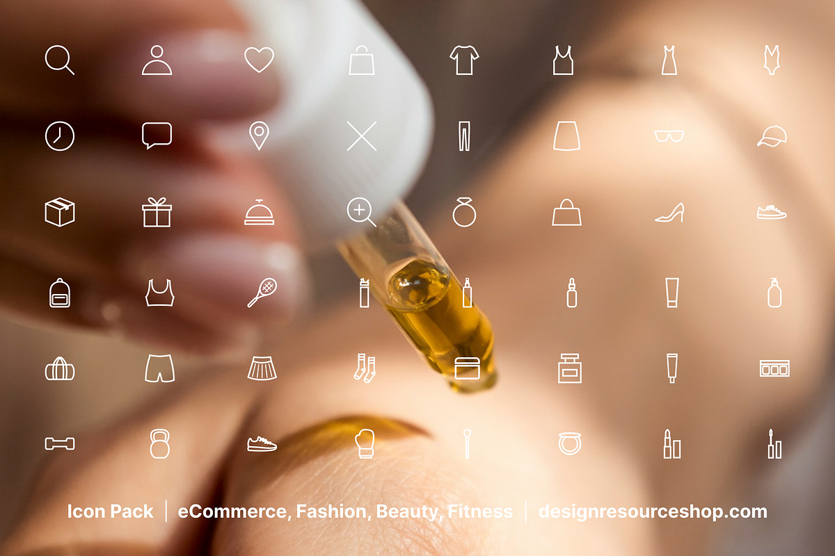 Fashion, Beauty, Fitness Icon Pack, an Outline Icon by The Design Resource Shop (Photo 3 of 4)