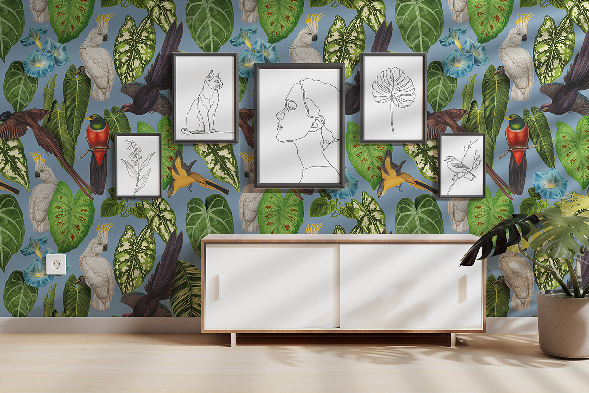 Exotic Birds - Vintage Pattern, a Pattern Graphic by Graphic Goods (Photo 9 of 9)