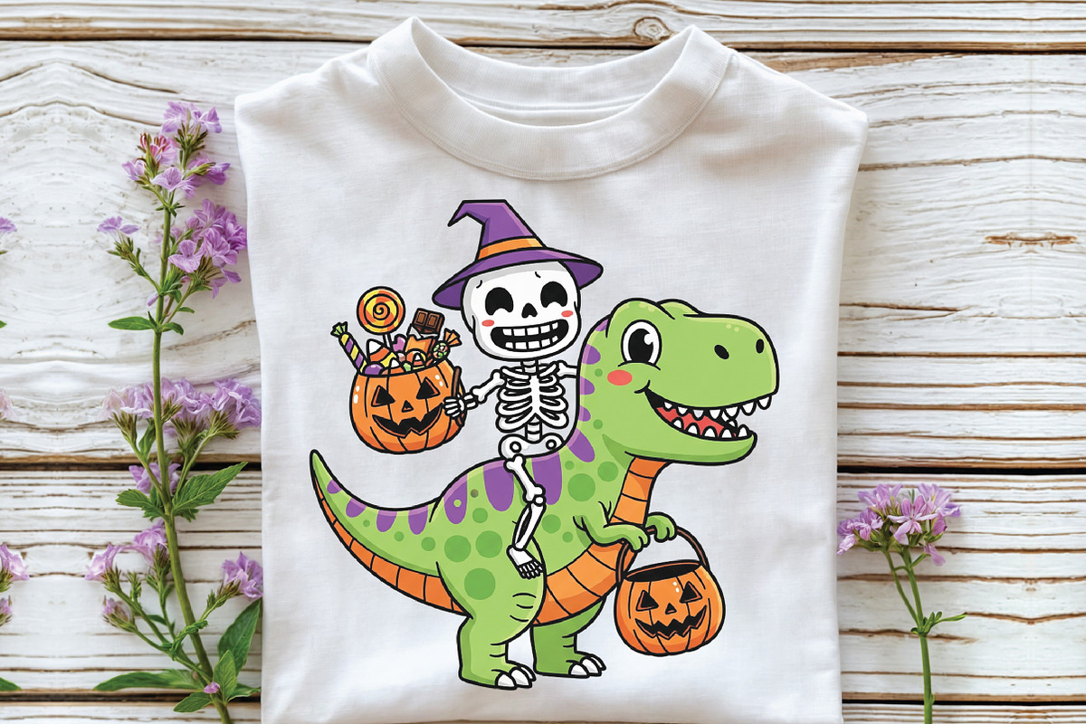 Halloween Skeleton Mummy T Rex Fall, an Illustration by CraftArtStudio (Photo 3 of 4)