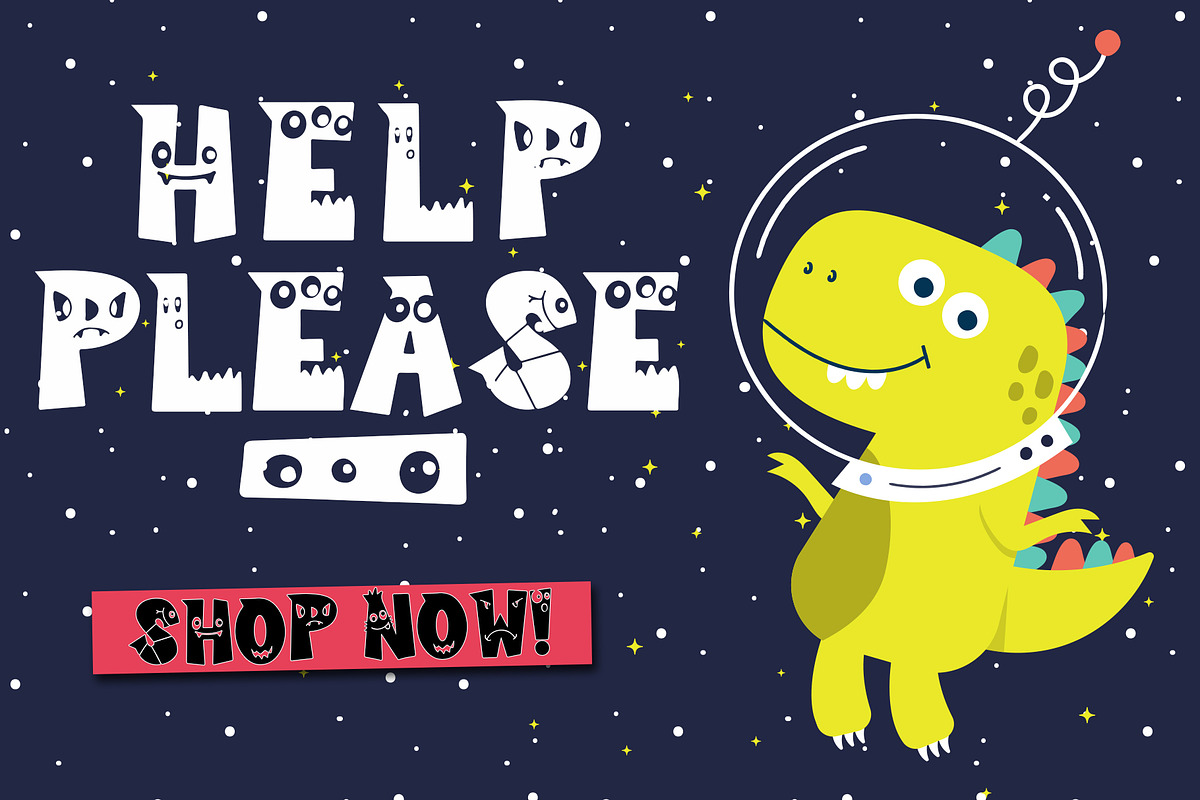 Cutie Monster - Monster Font preview 7