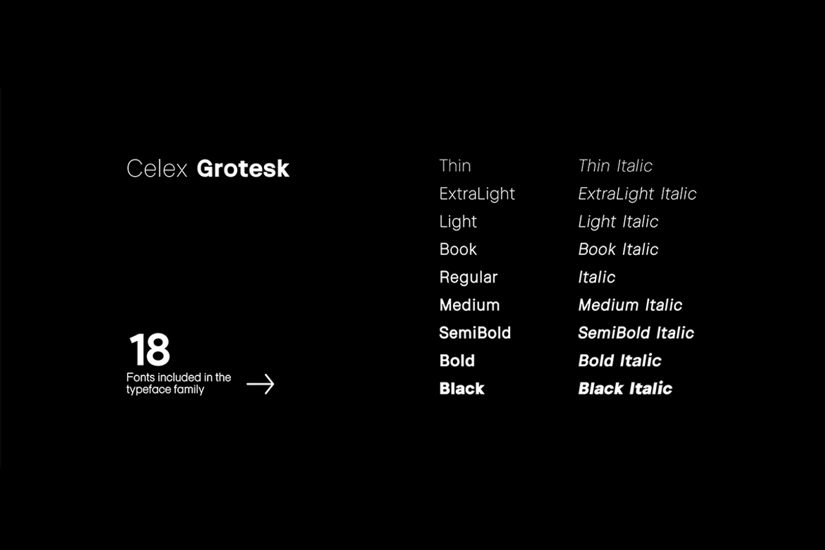 CELEX GROTESK - Modern Font Family, a Sans Serif Font by Designova® (Photo 11 of 11)