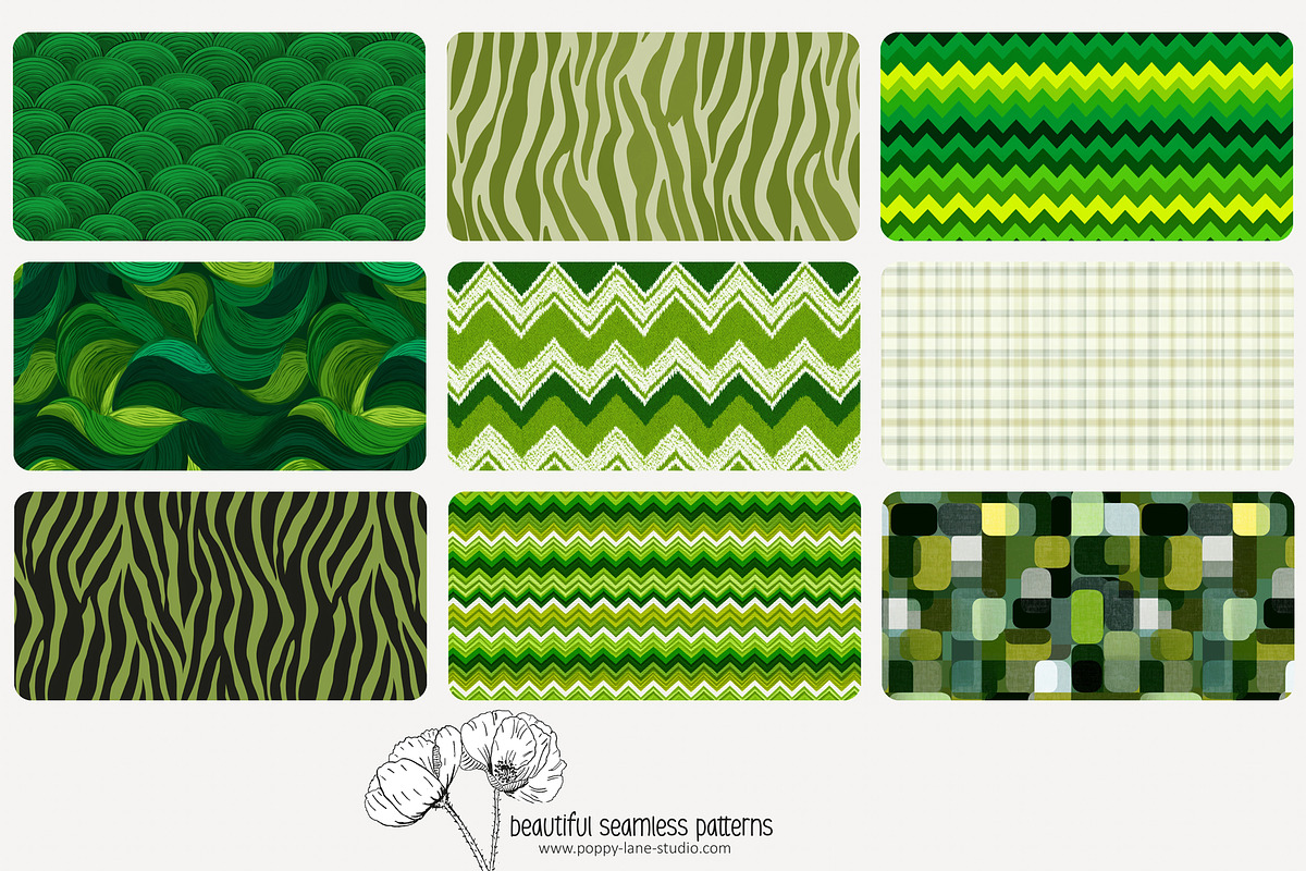 80 green geometric seamless pattern, a Pattern Graphic by Poppy Lane Studio (Photo 9 of 11)