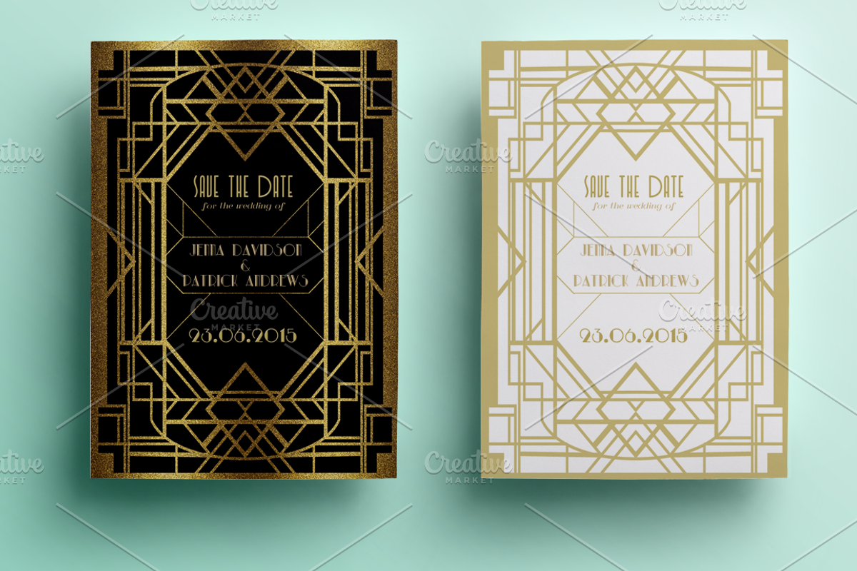 Art Deco Save the Date, an Invitation Template by annago (Photo 1 of 3)