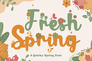 Fresh Spring - 8 Quirky Spring Font