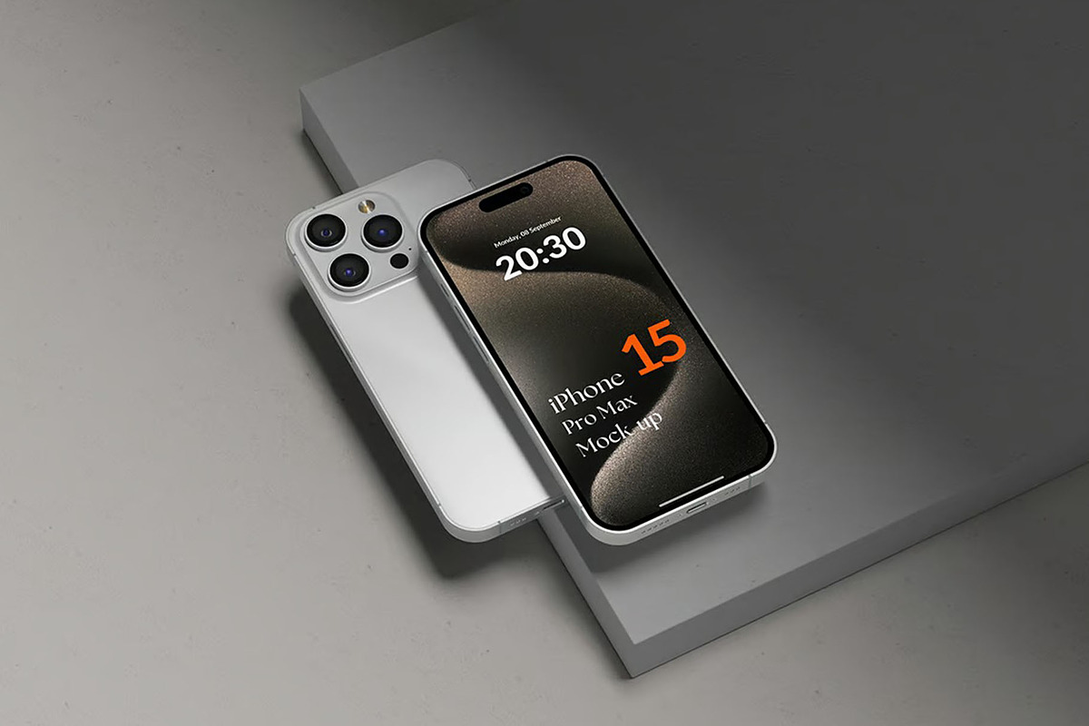 Iphone 15 Mockup, an iPhone Mockup by Se٧enStudio (Photo 2 of 4)