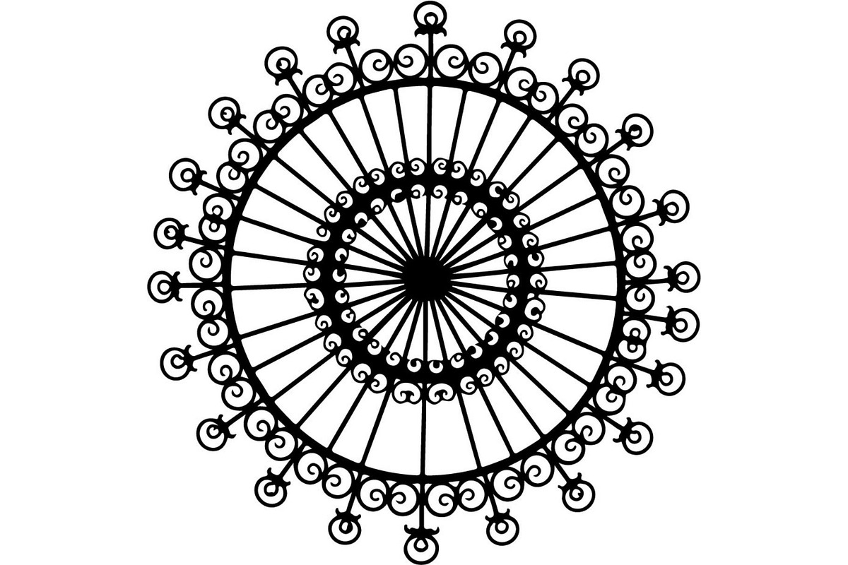 Luxury Iron Scroll Gate Railing, an Object Graphic by Designer_Momina (Photo 9 of 17)