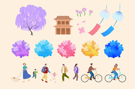 Delicate Japan Travel Element Set