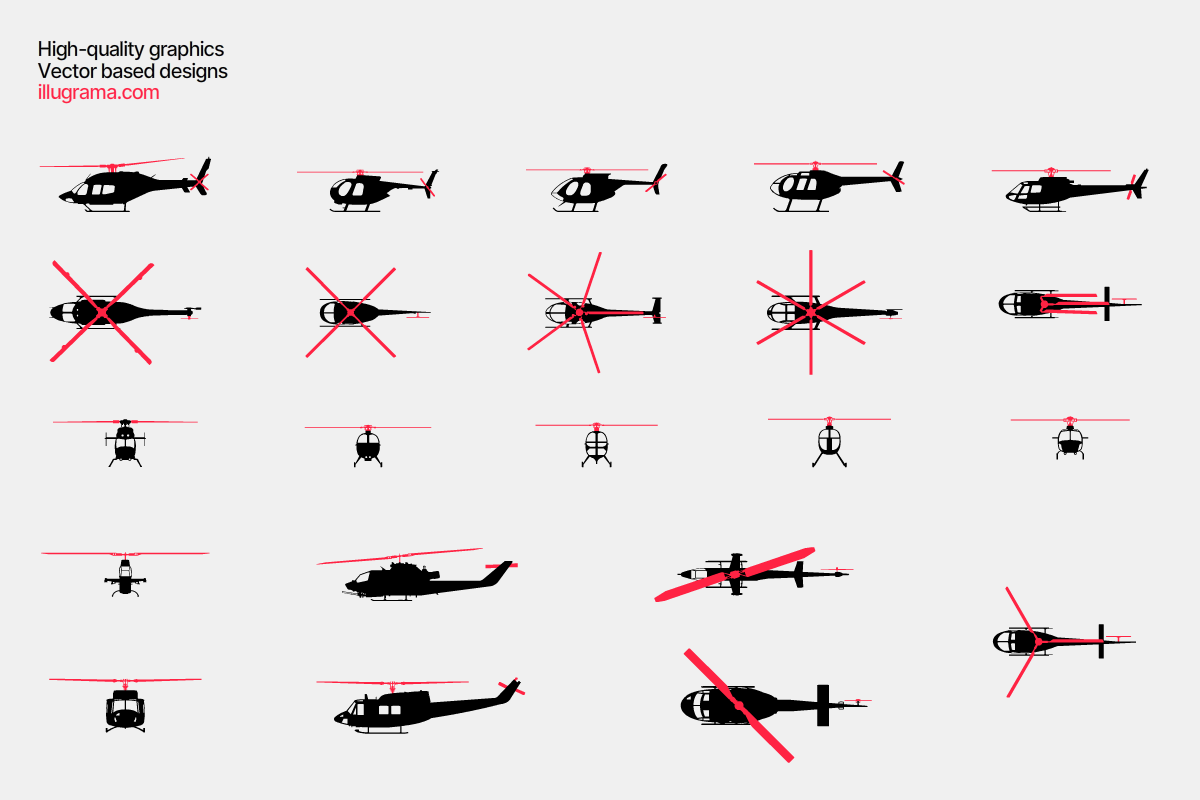 Helicopters - Modern Graphics, an Illustration by illugrama (Photo 4 of 7)