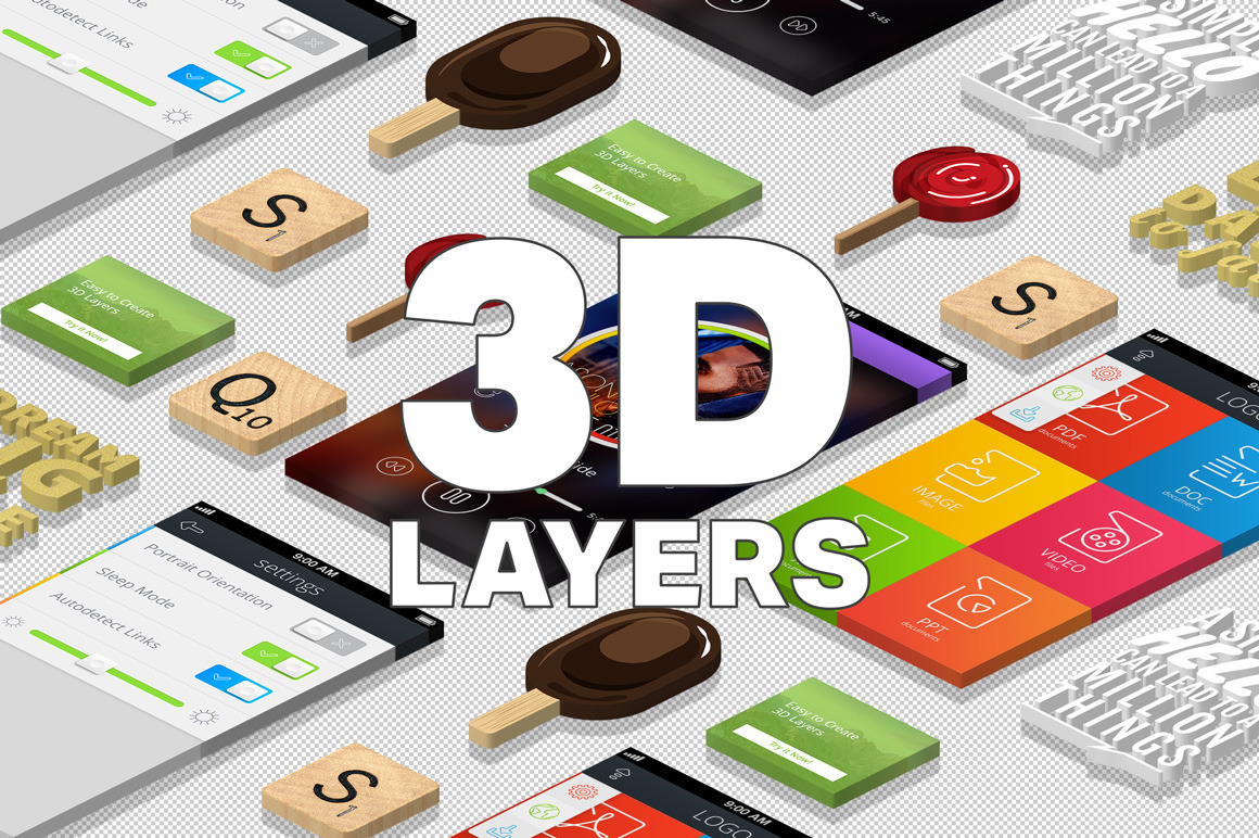 3D Layers, a Brushes & More by SparkleStock (Photo 1 of 5)