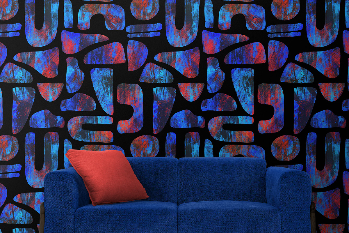 Blue Red Stones, a Wallpaper Graphic by MalyskaStudio (Photo 6 of 11)