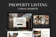 Property Listing Canva Website, an App Template by Meraki Templates (Thumbnail 1 of 8)