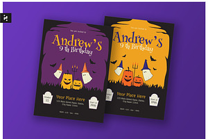 Birthday Invitation Halloween Theme, a Templates & Theme by Neermana