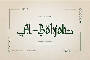 Al Bahjah | Arabic Typeface, a Script Font by Denustudios