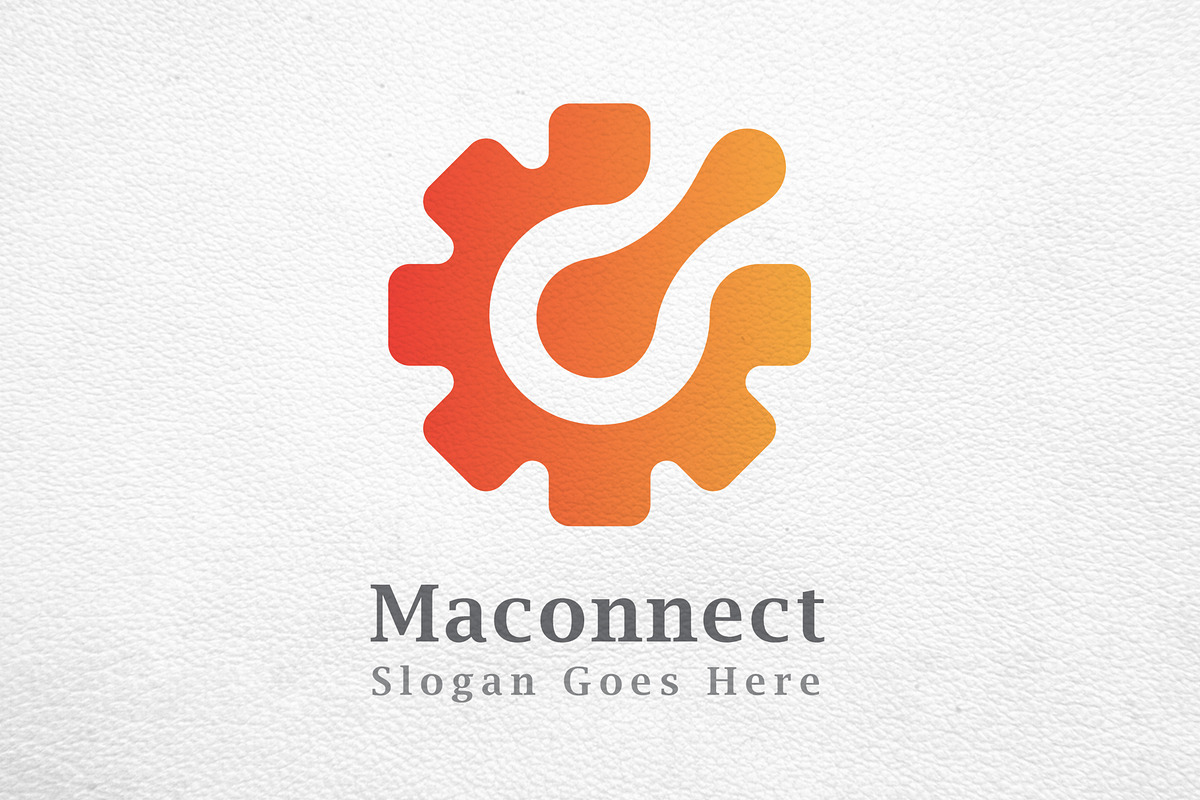 Machine / connect / logo, a Branding & Logo Template by Diersyanart