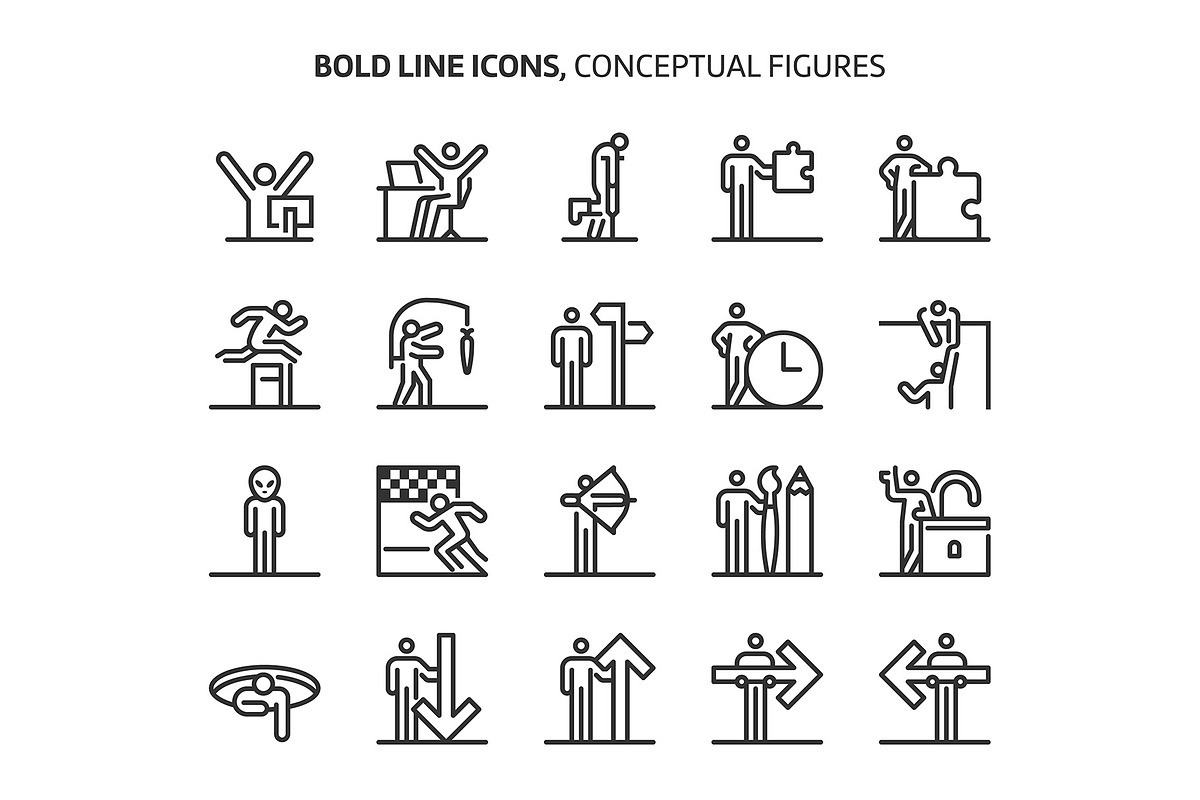 Bold Line Icons, an Outline Icon by Howcolour (Photo 58 of 151)