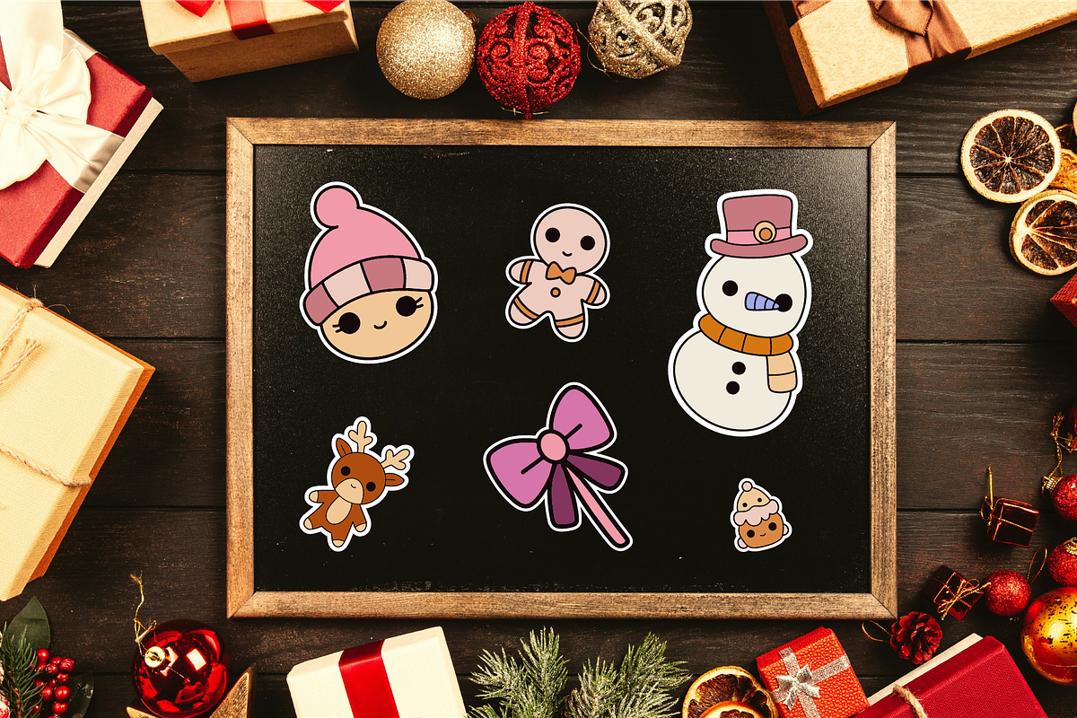 Christmas Groovy Element, an Illustration by HunEyy (Photo 7 of 7)