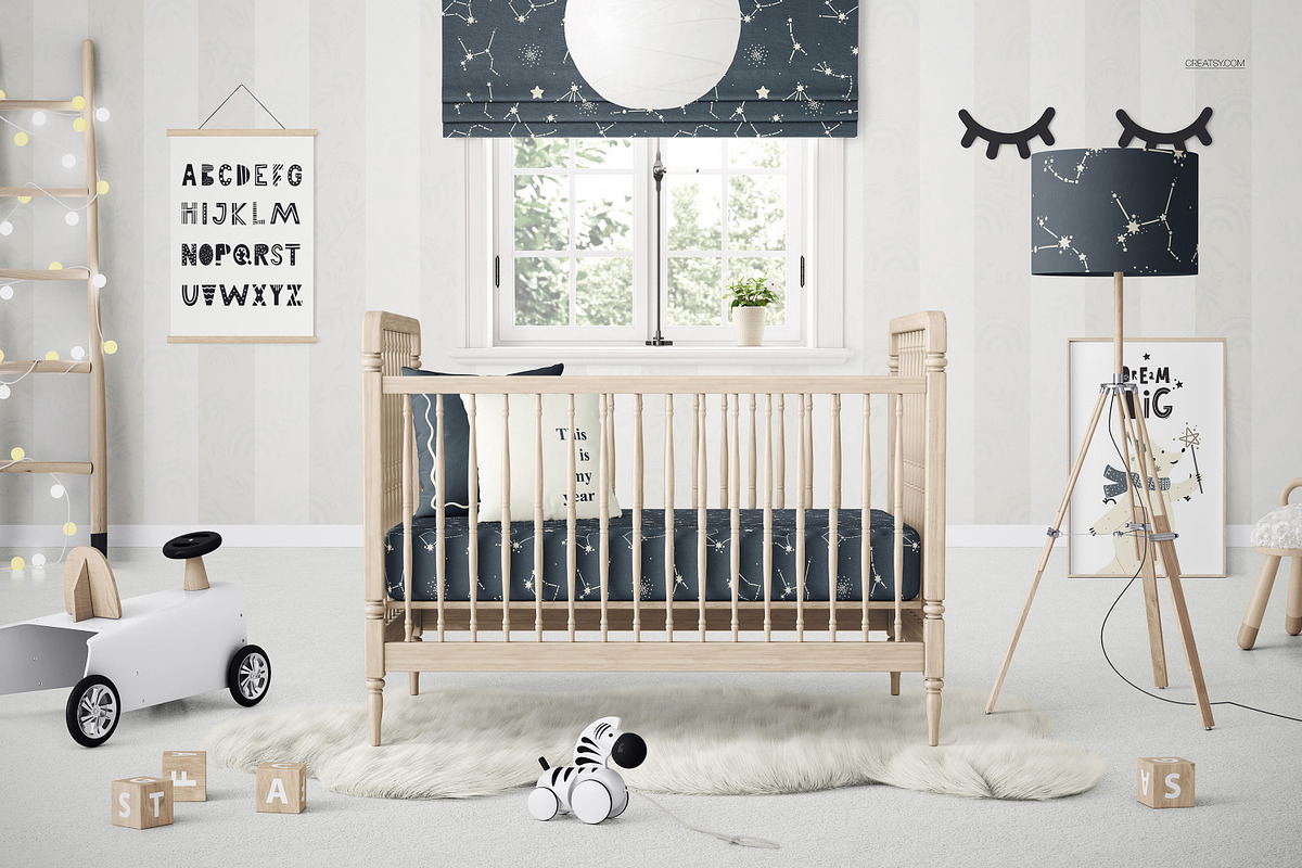 Baby Crib Nursery Mockup Collection, a Household Mockup by creatsy5 (Photo 13 of 22)