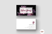 Floral Business card, a Business Card Template by Emaholic Template (Thumbnail 2 of 4)