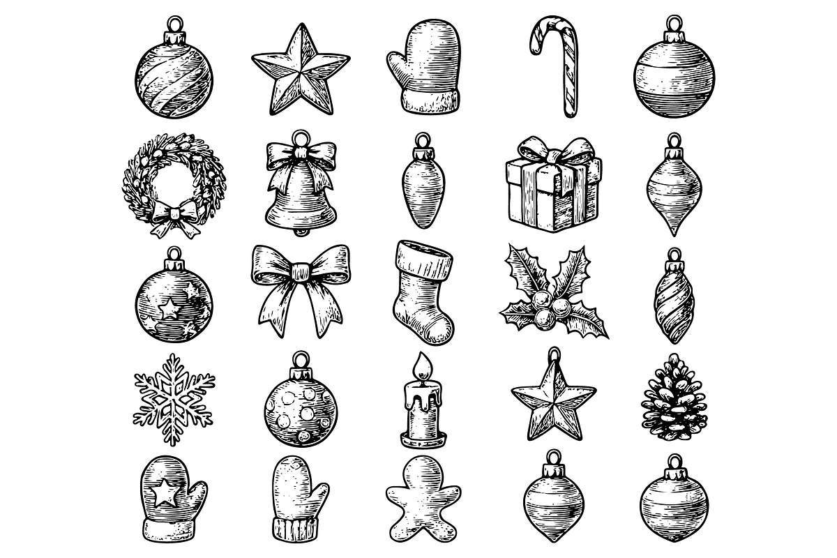 Christmas Ornament Collection, an Object Graphic by RT Studio (Photo 2 of 4)