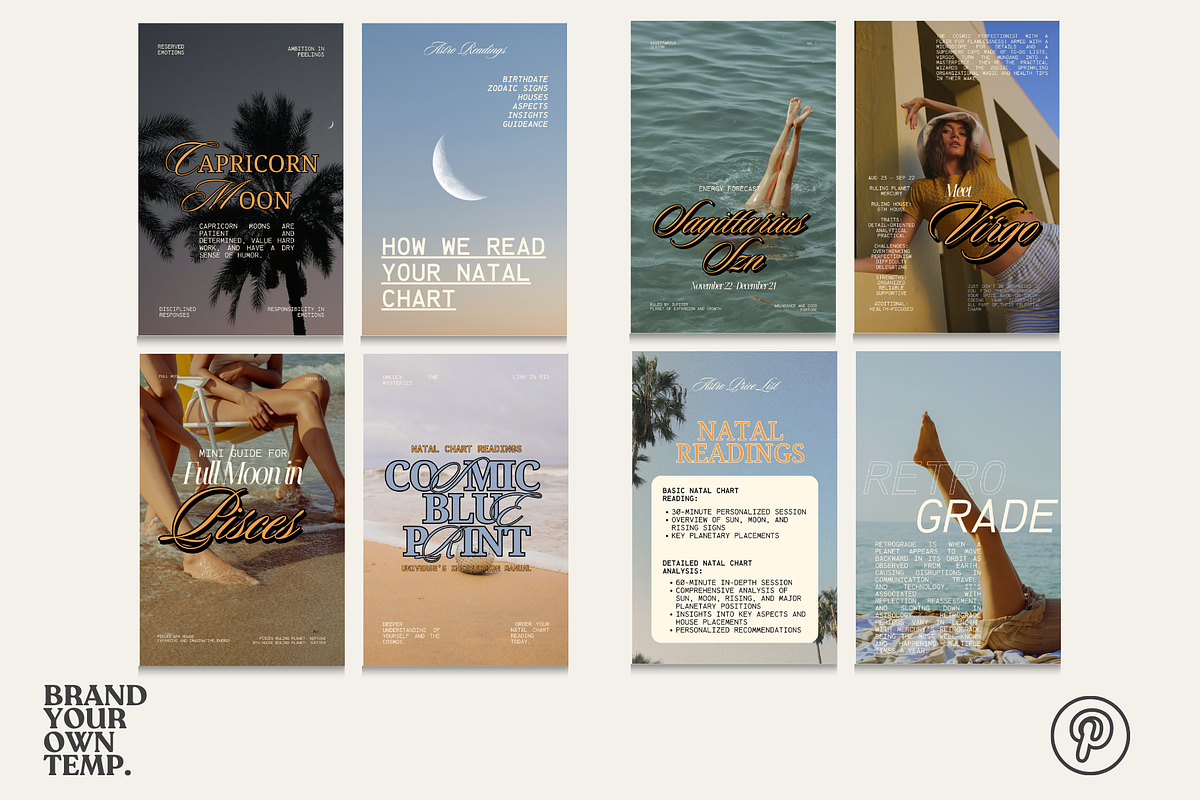 Astrology Canva Templates, a Social Media Template by BYOTstudios (Photo 7 of 10)