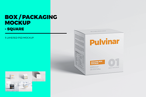 Box / Packaging MockUp - Square, a Cups & Container Mockup by coloformia