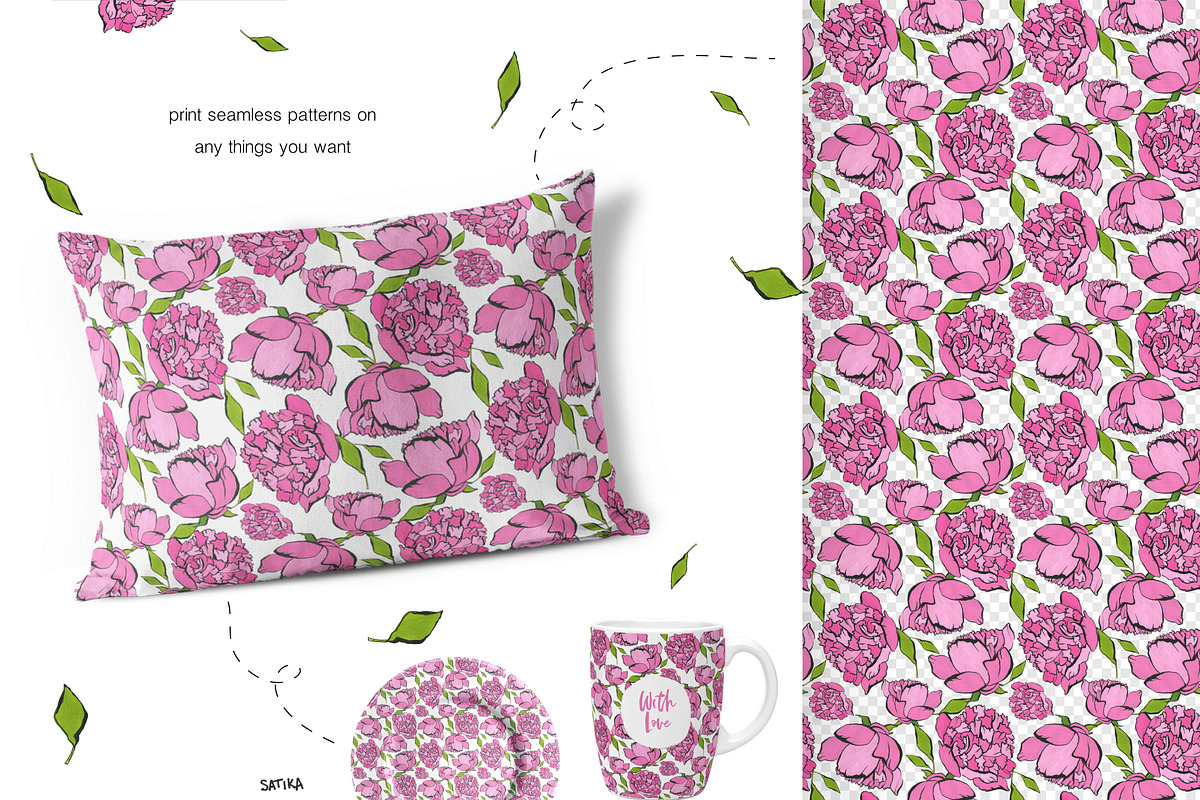 Flowers and jars clipart collection, a Texture Illustration by Satika (Photo 7 of 10)
