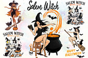 Halloween Vintage Salem Witch Book, an Object Graphic by Little Mango (Thumbnail 2 of 4)