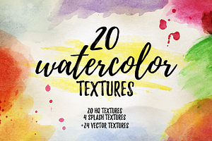 24 Watercolor Textures