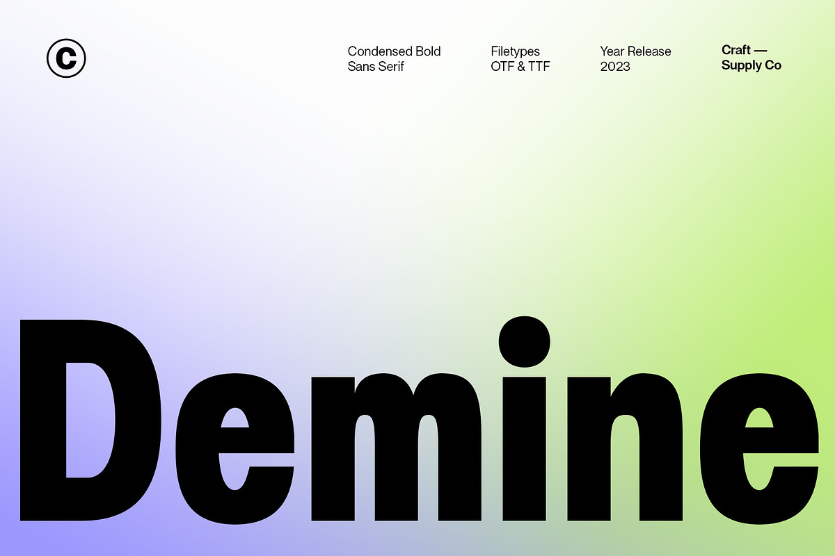 Demine – Condensed Bold Sans Serif, a Sans Serif Font by Craft Supply Co. (Photo 1 of 8)