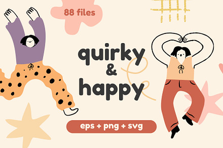 Cute & Quirky - Abstract People, a Person Illustration by Heartwarming Art
