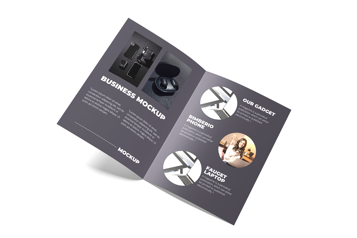 A4 Bifold Brochure Mockup, a Brochure Template by safrizalstudio (Photo 4 of 5)