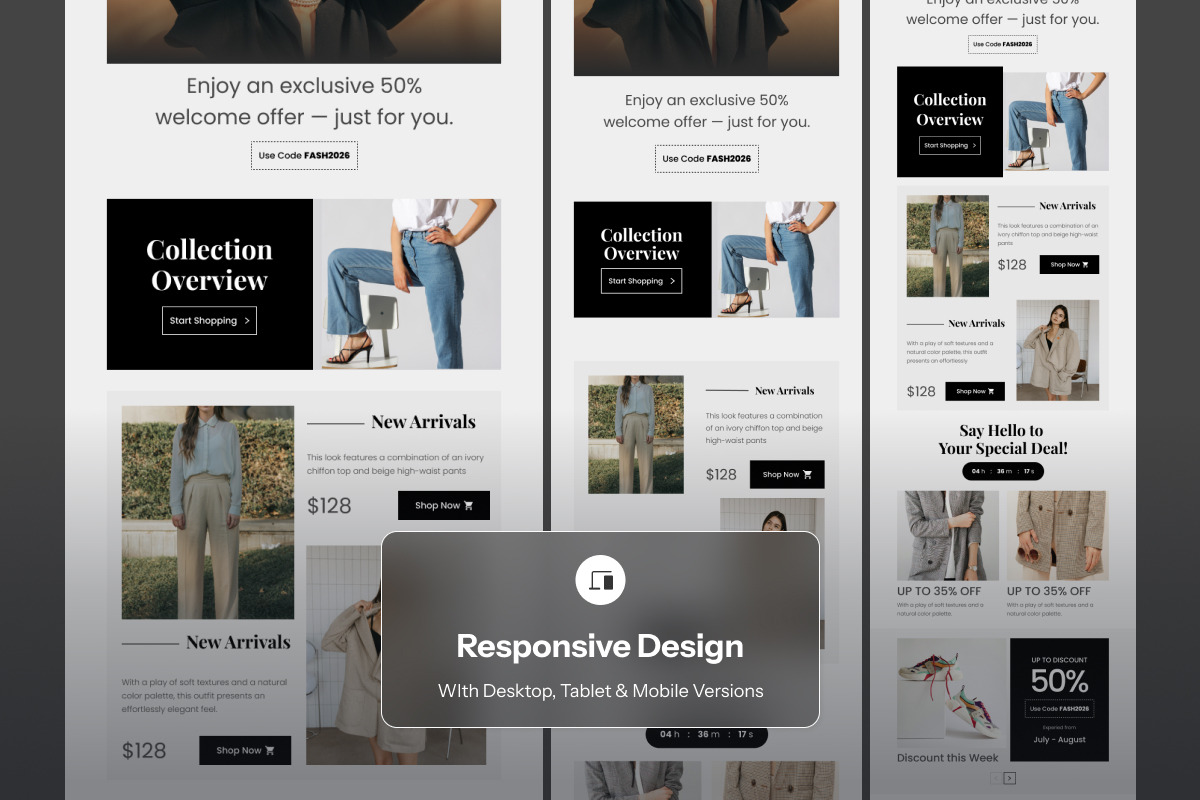 Fashion Editorial Email Newsletter, a Landing Page Template by twinstd (Photo 3 of 5)