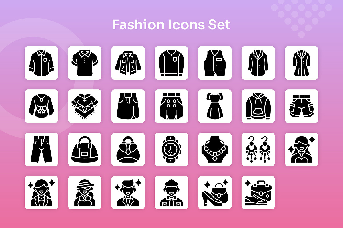 Fashion Icons Set - Glyph, a Solid Icon by Kmg Design (Photo 2 of 2)